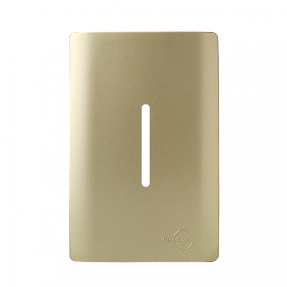 Placa p/ 1 Interruptor Vertical 4x2 - Novara Dourado